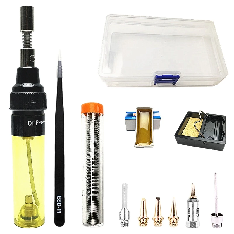 

11Pcs Soldering Iron Set Pen Welding Tool Car Repair Gas Welding Torch