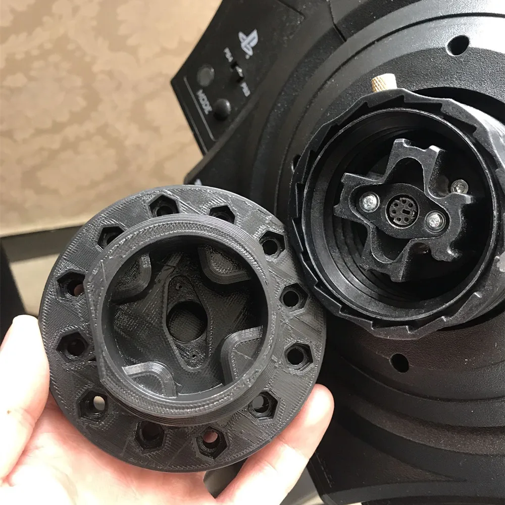 3D printing Wheel Adapter with Quick Release For Thrustmaster Steering Wheel systems Racing car game Modification