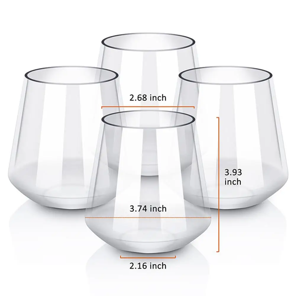 Новинка 4 шт./компл. Небьющийся пластиковый бокал для вина небьющееся стекло