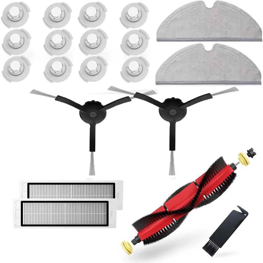 pack v4 black Xiaomi/Roborock S55 E35 T4 T65 робот вакуумная часть черная боковая щетка фильтр щетка крышка съемная основная щетка упаковка - Цвет: pack v4 black