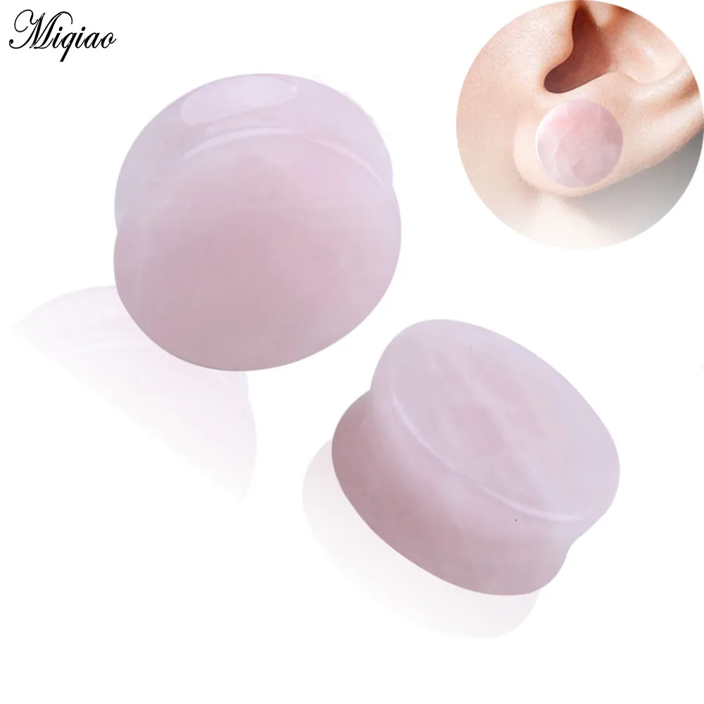 

Miqiao 2pcs Fashion New Product Pink Crystal Stone Ears 5mm-25mm Exquisite Body Piercing Jewelry