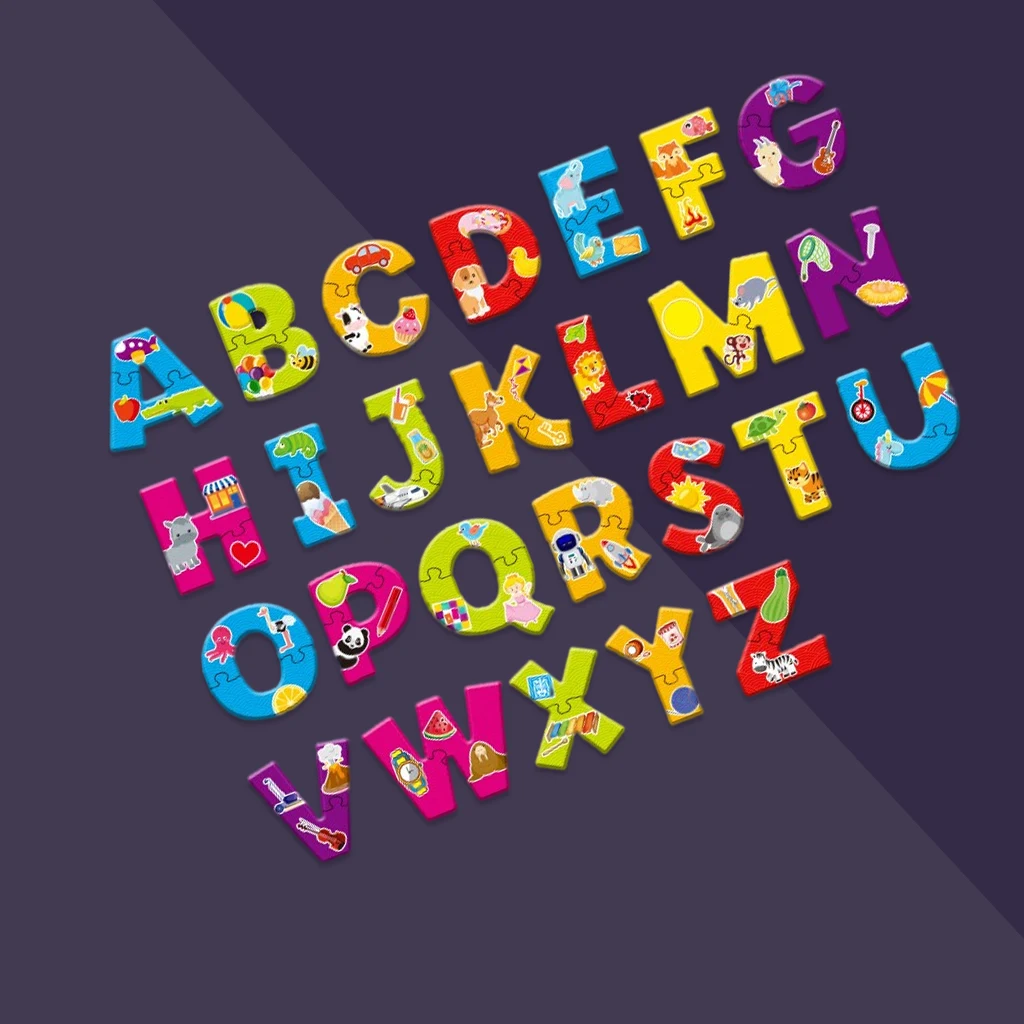 Пазл с буквами алфавита для дошкольного обучения развивающая игрушка в форме