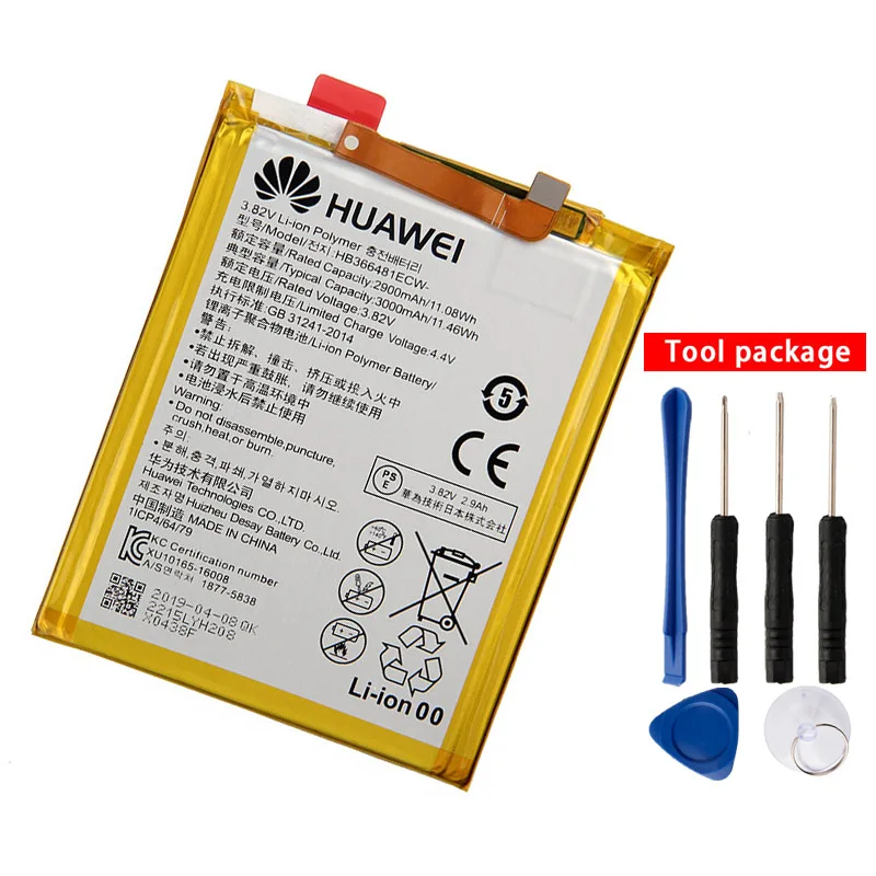 HB366481ECW 2900 мАч аккумулятор для телефона huawei p10 lite/honor 7 a pro/P9 lite honor 8/honor 5C/P9/