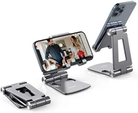 cell phone stand phone stand for desk foldable phone holder compatible with all 4 7 inch moboile phones tabletsblack