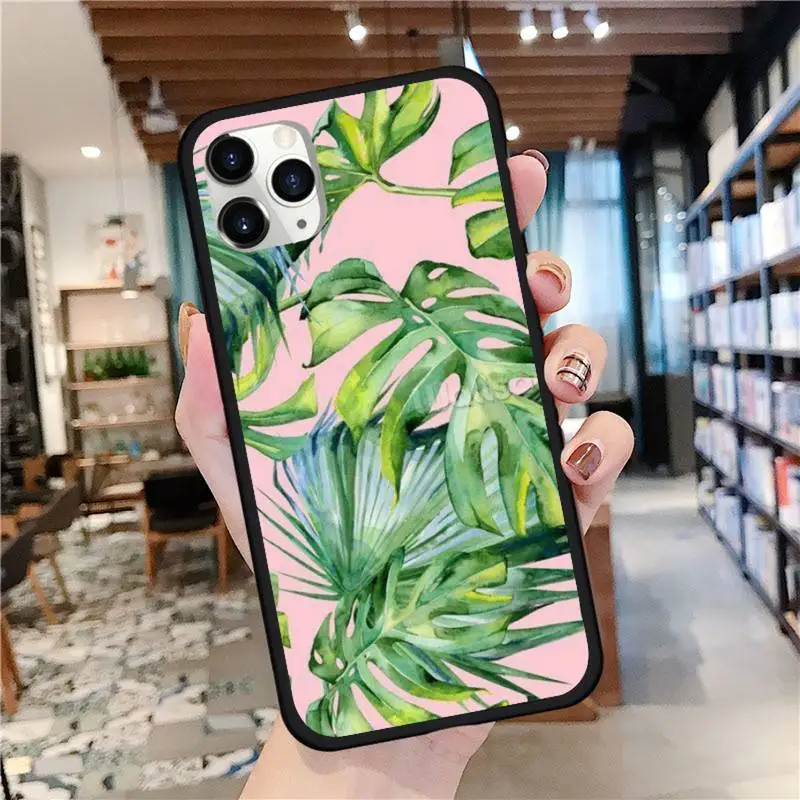 

Retro Flower Leaf Phone Case for iPhone 11 12 mini pro XS MAX 8 7 Plus X XS XR