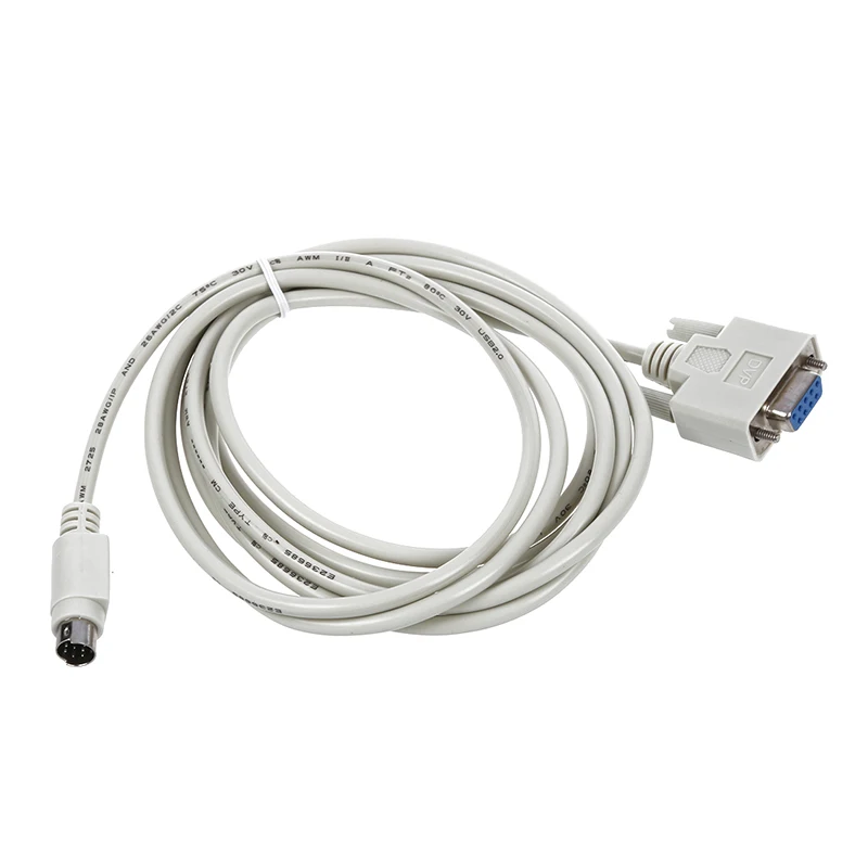 Кабель загрузки DB9P до 8P Mini Din RS232 белый 8 2 футов для PLC DVP-EH | Компьютеры и офис
