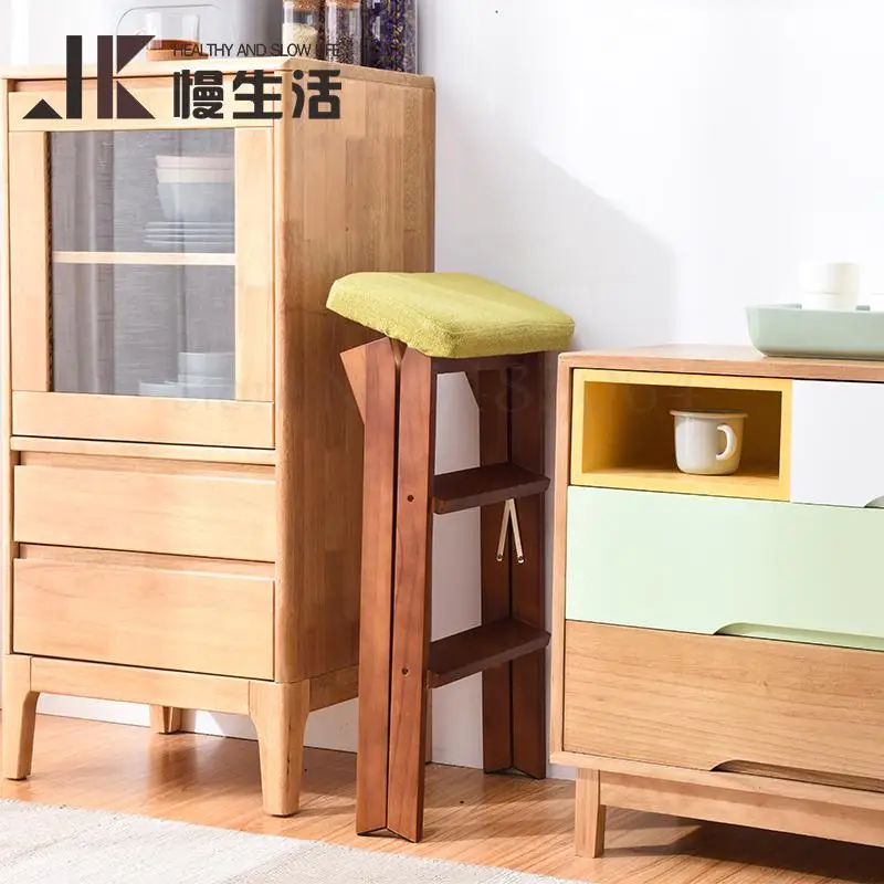 Складной стул из массива дерева бытовой складной Многофункциональный