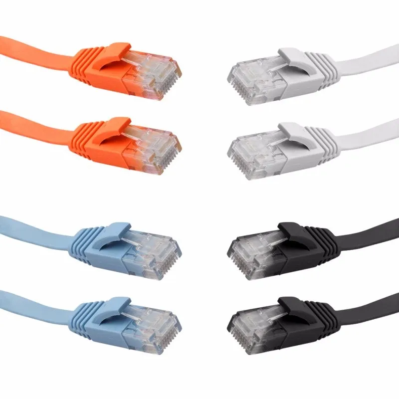 Универсальный 1 м 2 3 5 10 CAT 6 плоский UTP Ethernet кабель RJ45 патч LAN линия сетевой