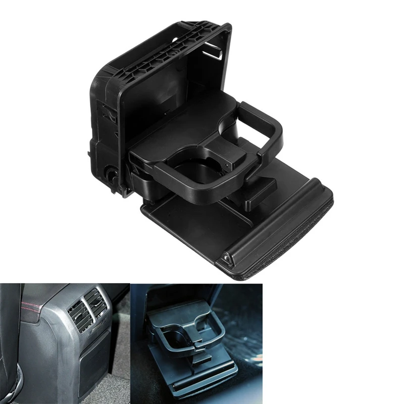 

2018 черный центральный подлокотник задний подстаканник для VW Jetta 5 Golf GTI 5 6 Rabbit EOS