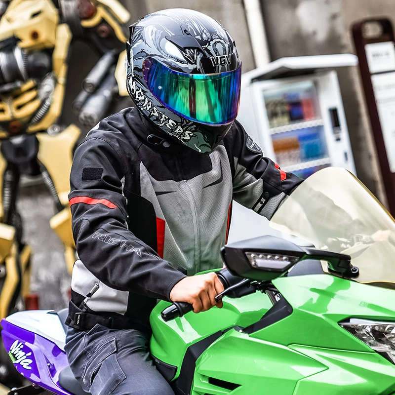 Модульный мотоциклетный шлем гоночный с откидной крышкой двойным объективом