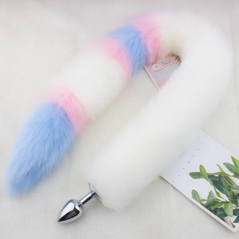 80 см животный Косплей плюшевый лисий хвост с металлической головкой из