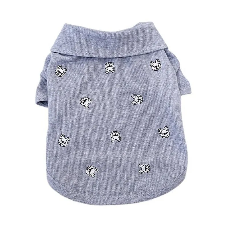 

Dog Clothes Little French Dog Fighting Clothes Spring and Autumn Pug Pet Dog Dog Clothing Winter Clothes Clothing Bulldog Gray