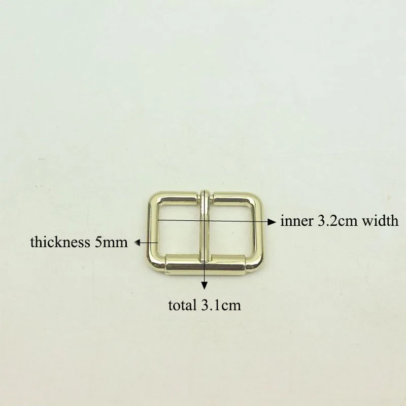 10pcs 32mm Pin Belt Buckle for Bag Straps Ring 1.2 inch Adjust Roller Slider Buckles DIY Clothing Belts Leather Sewing Accessory