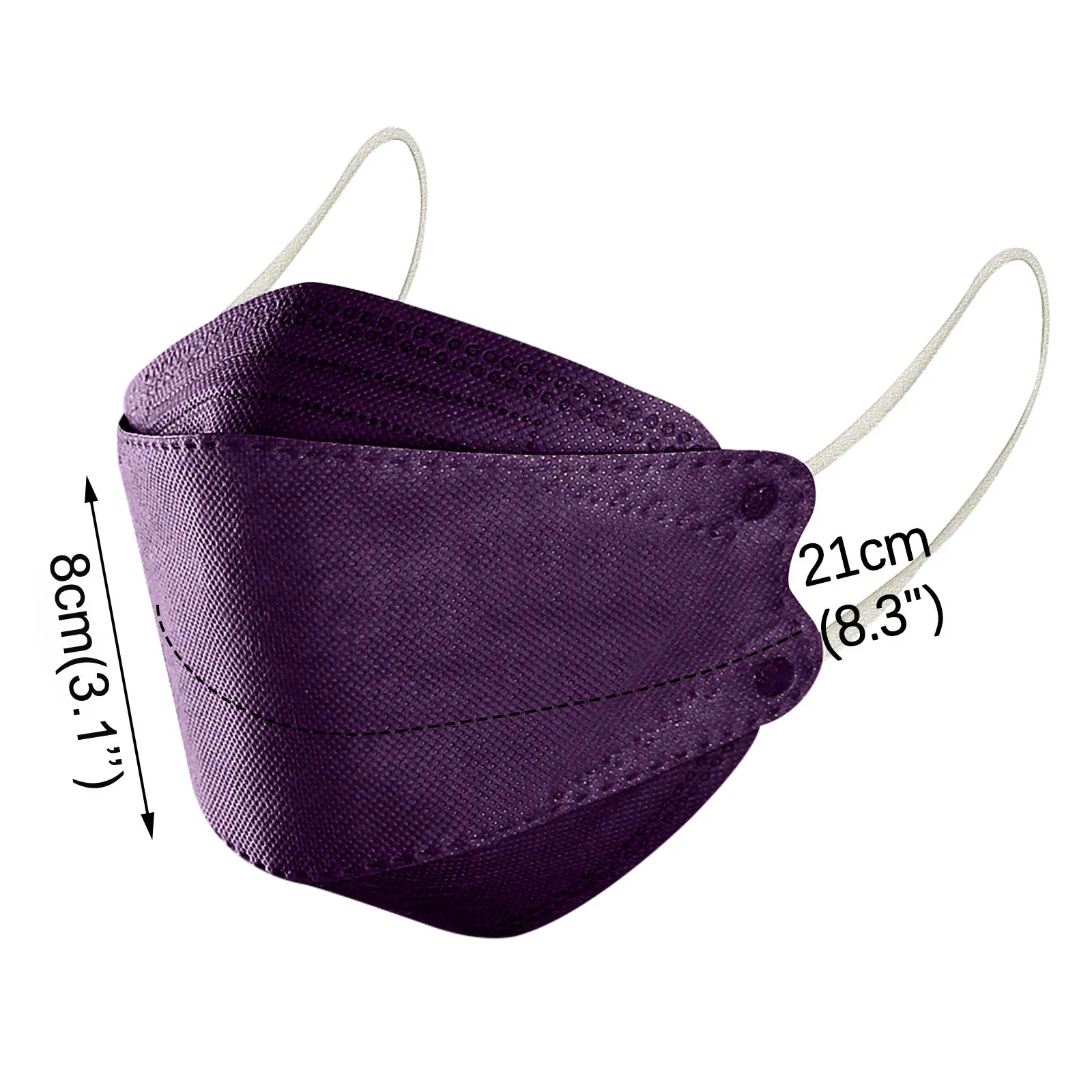 Маска KN95 FFP2 для взрослых 1-100 штук, маскариллас 5 слоев CE Fish Non Woven Purple Reusable Respirators mascarillas on.