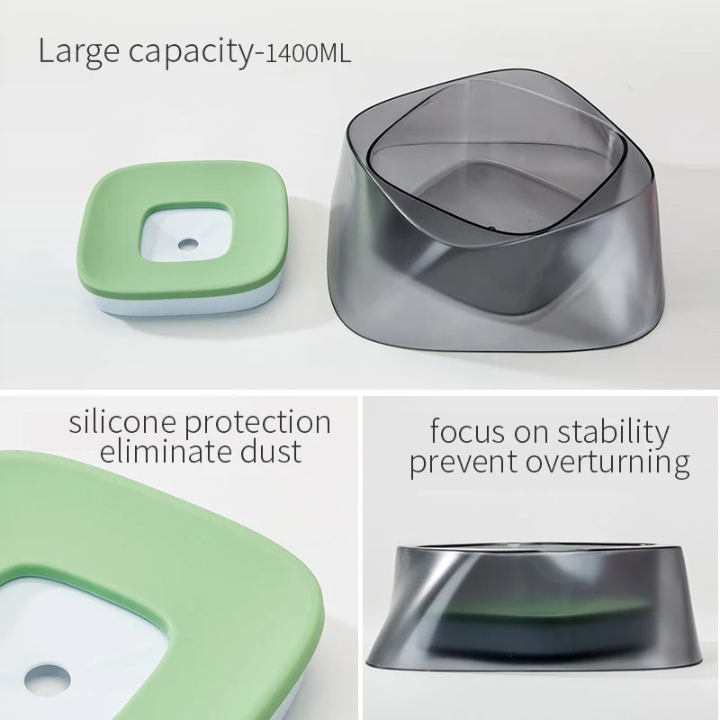 Smartpet 1.4L собака миски для воды с плавающей не моча рот кошачья миска шнековой