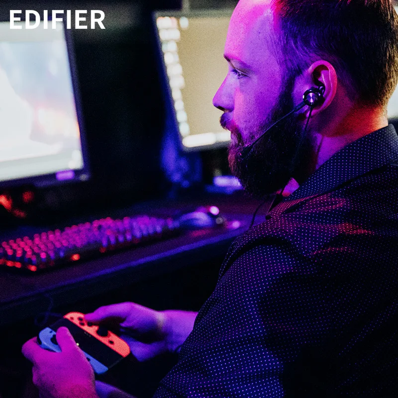 Проводная игровая гарнитура EDIFIER GM3SE с двумя микс двойные подвижные катушки