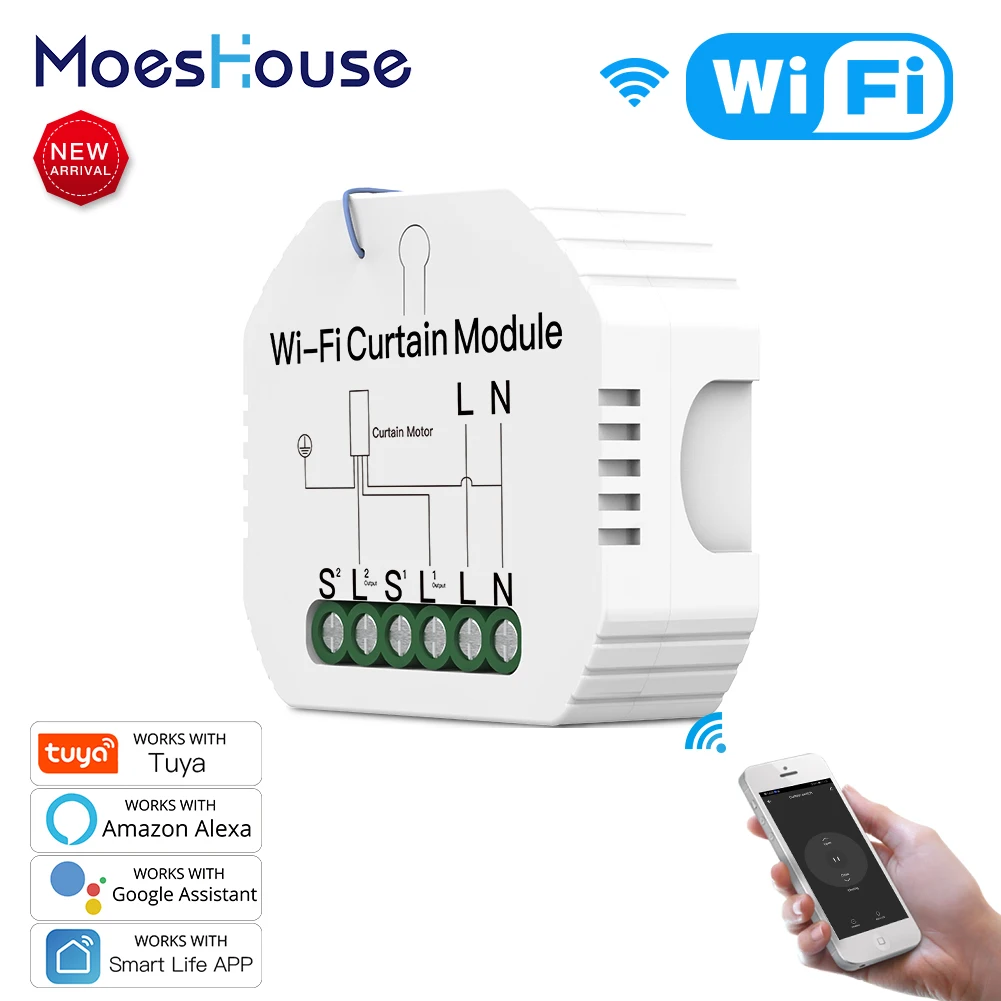 WiFi умные жалюзи с модуль переключателя штор для двигателя Smart Life Tuya приложение