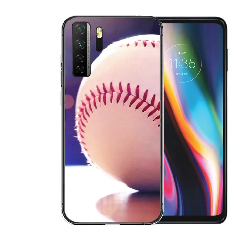 Бейсбольный черный мягкий чехол с изображением пуха для Huawei Nova 8 7 6 SE 5T 7i 5i 5Z 5 4 4E 3 3i
