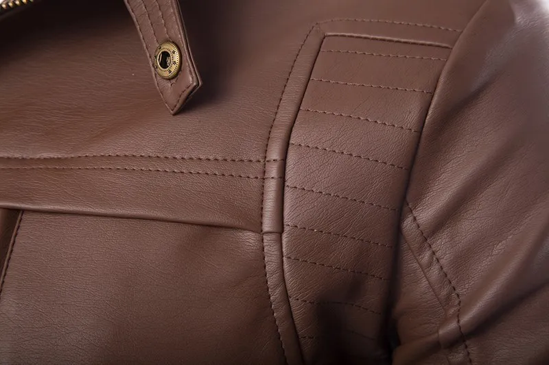 

Quality Men High Leather Jacket 2020 Autumn Stand Collar Multi-Zipper Men's motorcycle clothing Boutique Men PU Leather Jacket