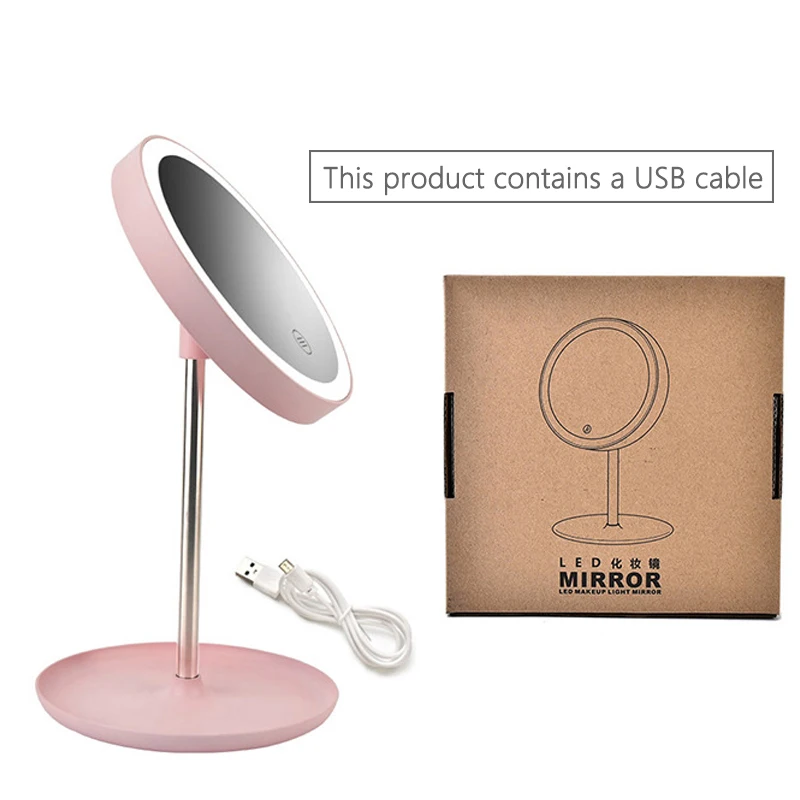Настольный складной красота туалетный светильник Зеркало для нанесения макияжа