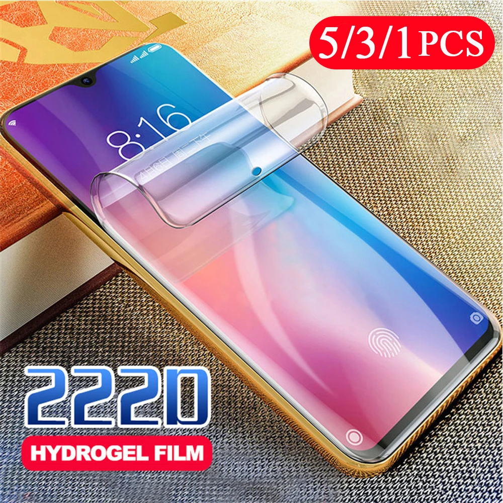 5/3/1 шт. мягкий полное покрытие для xiaomi mi A3 lite A2 гидрогель пленка экрана мобильного