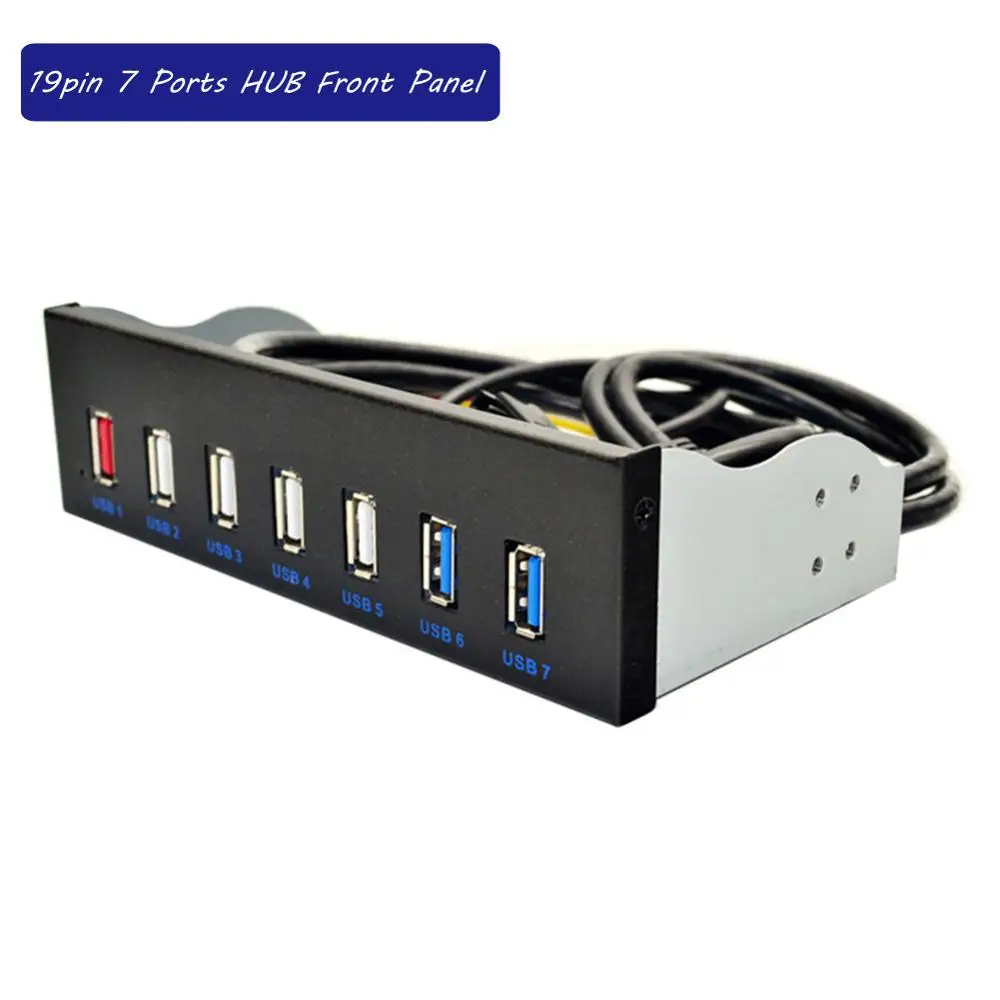 5,25 дюйма CD-ROM отсек для дисковода Передняя панель 9 pin/19 Pin 7 портов USB 2,0/3,0 концентратор флоппи отсек дисковода панель расширения адаптер разъем