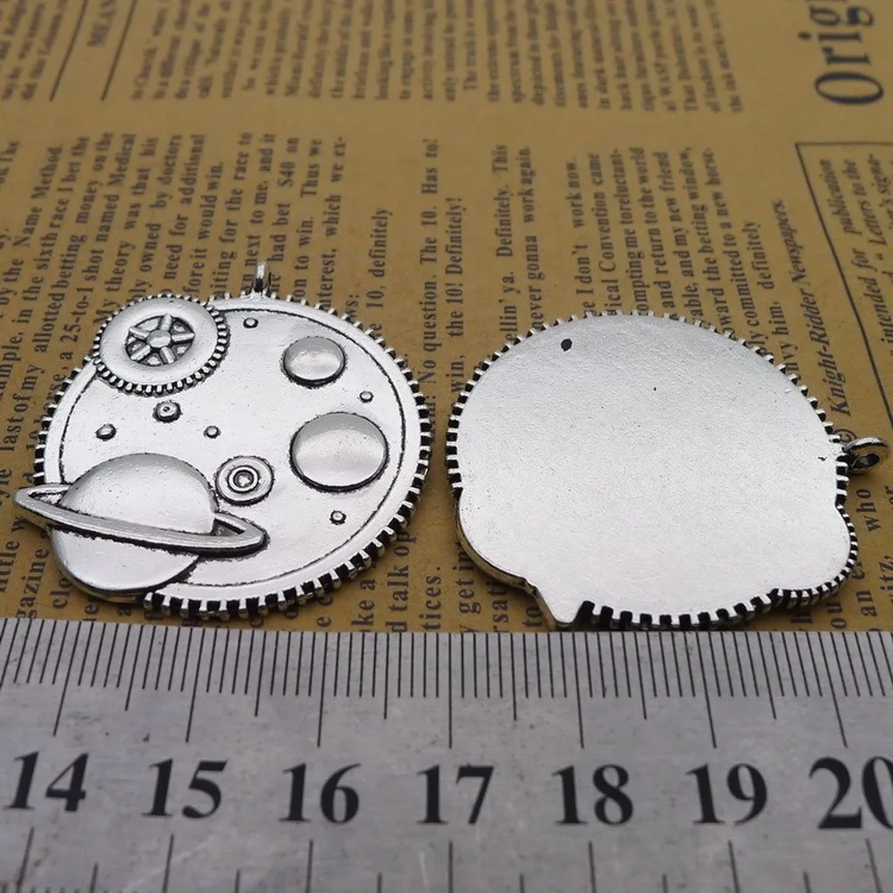 

20pcs Gear Charms 37mm x 41mm DIY Jewelry Making Pendant antique silver color
