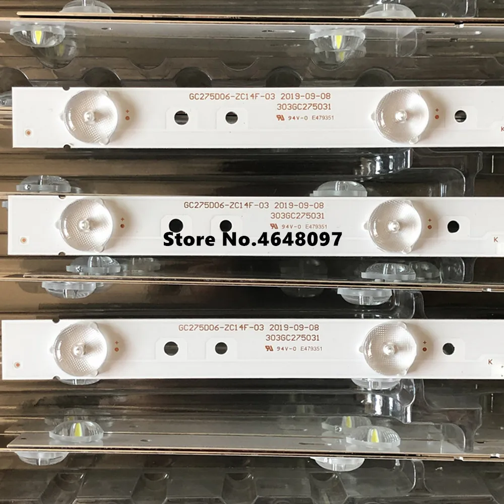 Светодиодный Подсветка полосы GC275D06 ZC14F 03 303GC275031 для 28PHF2056/T3 1 шт. = 6 светодиодный