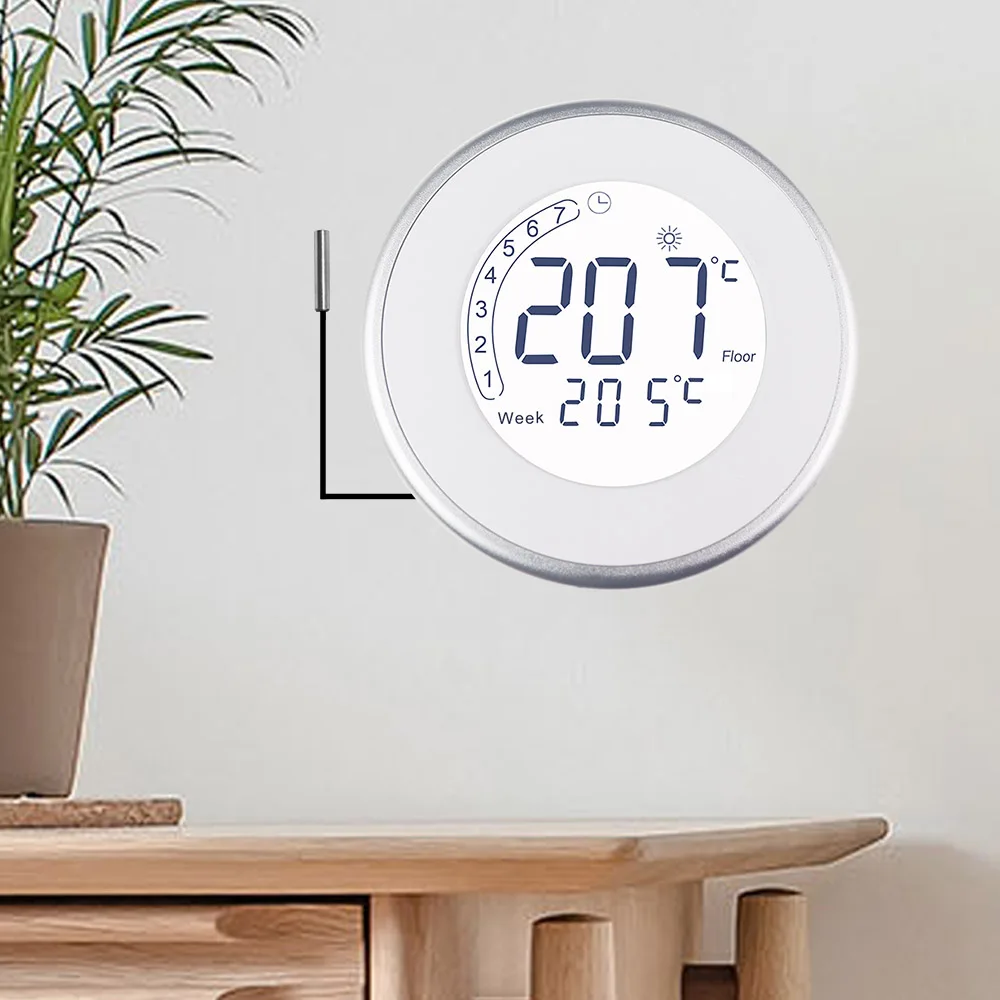

16A Weekly Programmable Heating Floor Thermostat Lcd Screen Temperature Controller Smart NTC Sensor