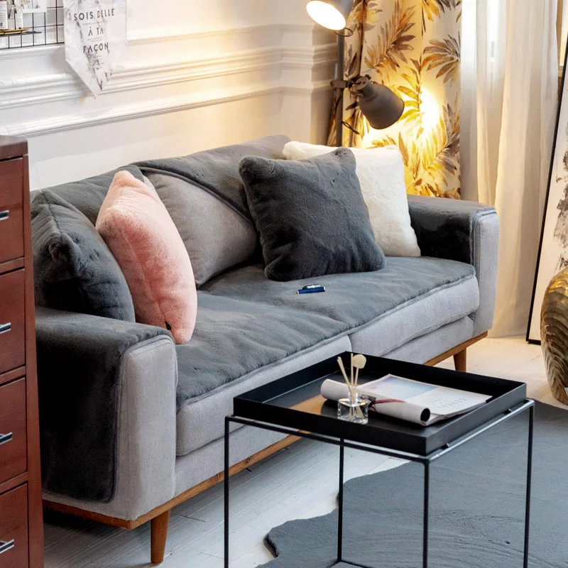 Чехол для дивана из плотной плюшевой ткани нескользящий чехол в европейском