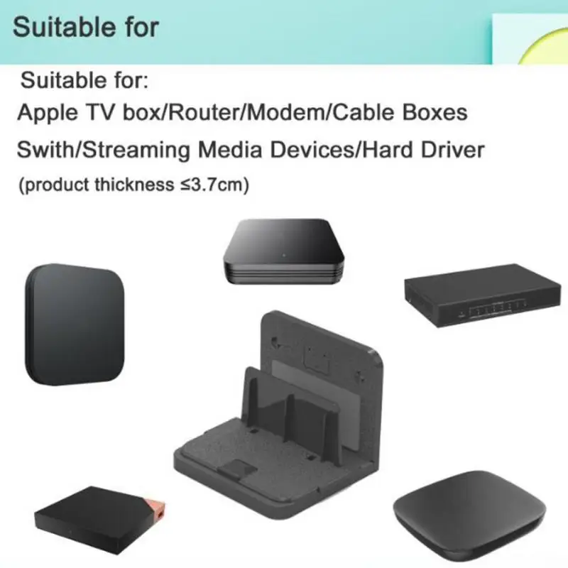 

Universal Wall Mount Bracket Holder For Apple TV Box Roku Ultra Android Support Router Media Equipment Smart Home