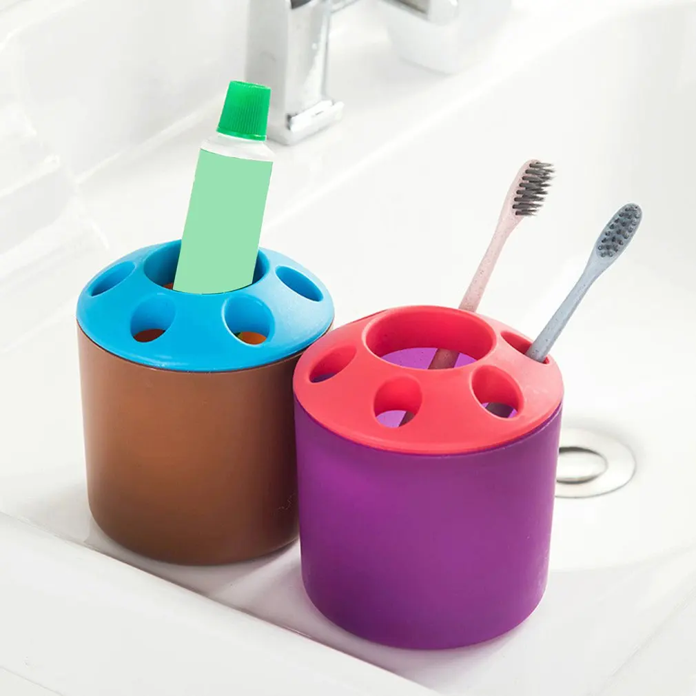 Креативные яркие цвета зубная щетка цилиндрическая пластиковая многоцелевая