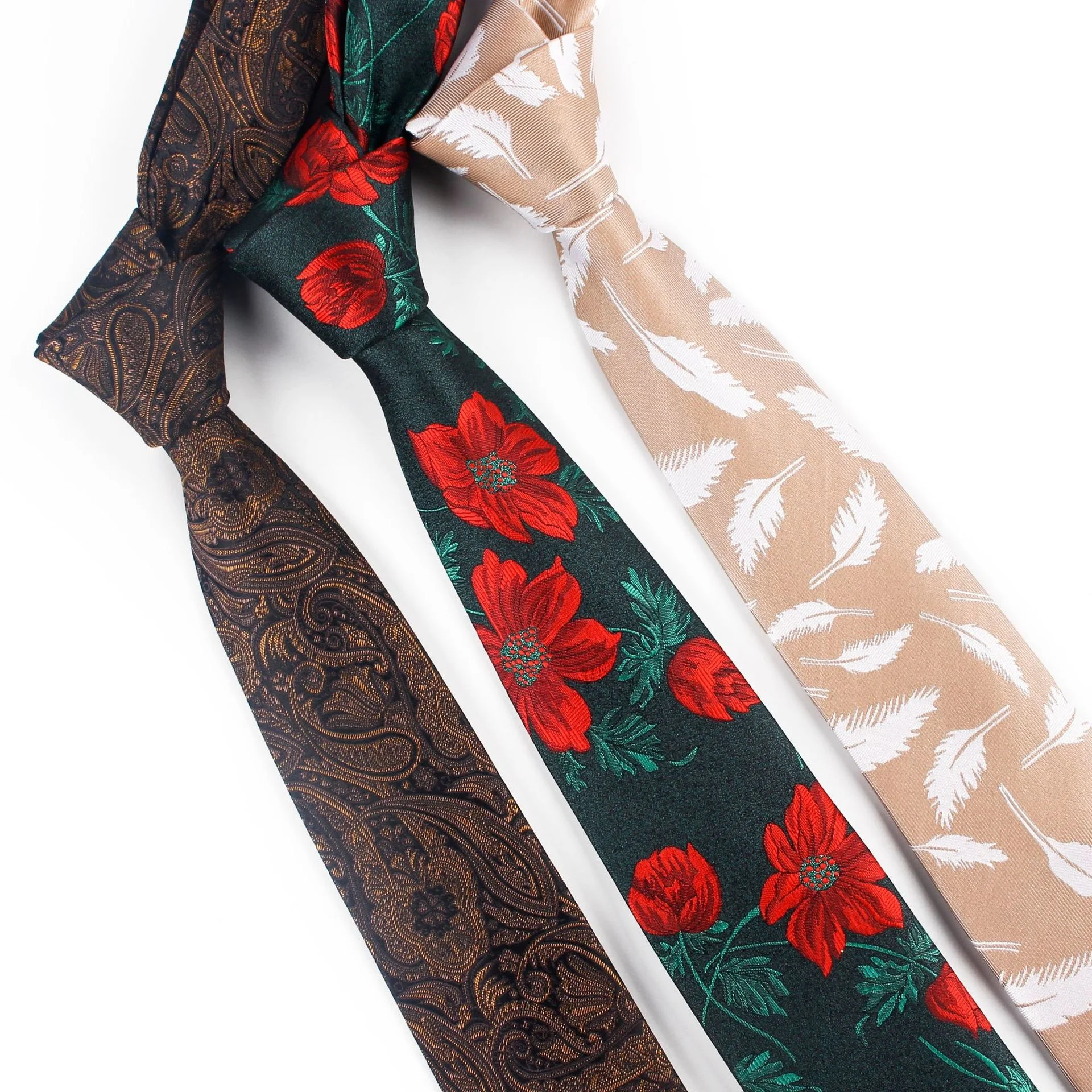 

Men's business leisure new high-grade polyester jacquard flower tie