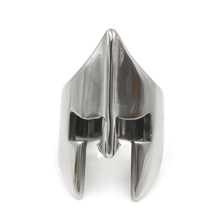 Aroutty Cool Classic Spartan кольцо шлем Men простое из нержавеющей стали воинов Biker Jewelry