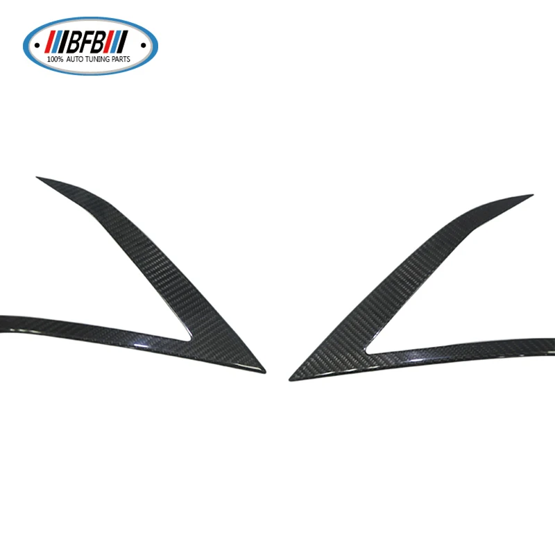 Накладка на переднюю лампу для бровей из сухого углеродного волокна Tesla Model S 2016-2018