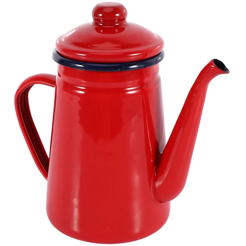 1.1L Enamel Coffee Pot Hand Tea Kettle Induction Cooker Gas Stove Universal | Дом и сад