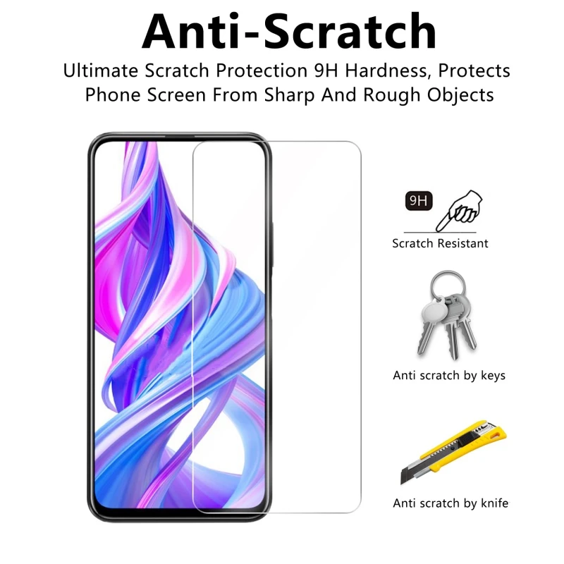 Protector de pantalla para Huawei Honor 9X vidrio 9H dureza vidrio templado para Huawei Honor 9X tel&eacute;fono vidrio Honor 9X pel&iacute;cula protectora-2