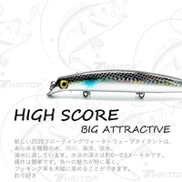 thritop high quality popper fishing lure 14g 125mm 5 various colors 0 5 meter dive hard bait wobblers fishing tackles