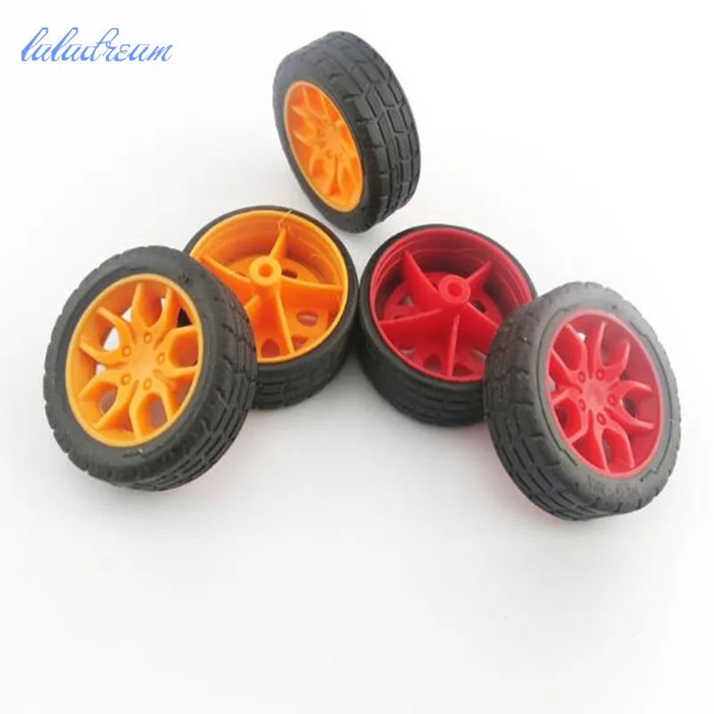 

5pcs/lot 2*30mm Fine Texture Rubber Wheel Diy Car Model Part Plastic Tires