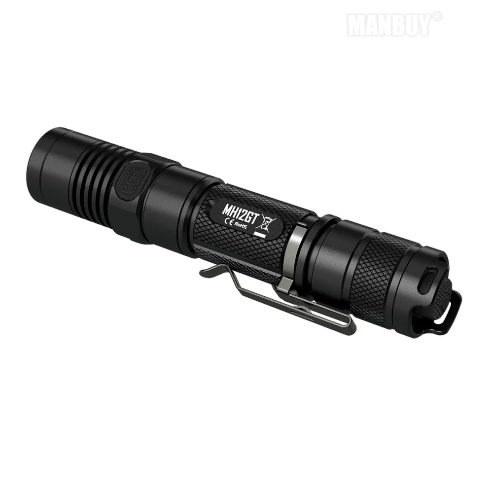 Портативный фонарик NITECORE MH12GT для езды на велосипеде 1000 люмен с зарядкой от