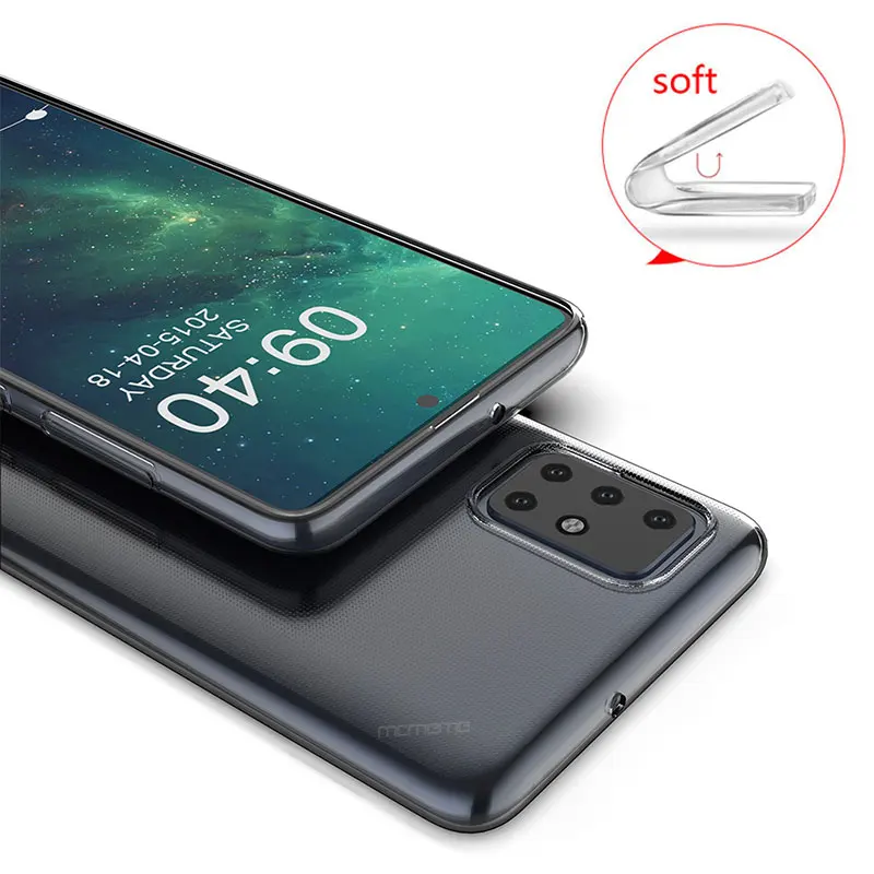 Для samsung Galaxy A51 чехол-накладка ультратонкий прозрачный ТПУ силиконовый чехол для