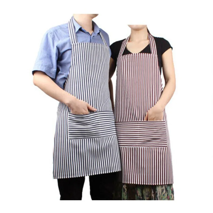 

Apron Fashion Men Women Solid Cooking Kitchen Restaurant Bib Dress with Pocket Oil-proof Simple Household Apron