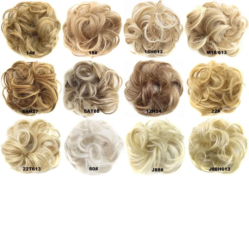 1 шт. женский кудрявый шиньон заколка для волос булочка невесты Синтетический