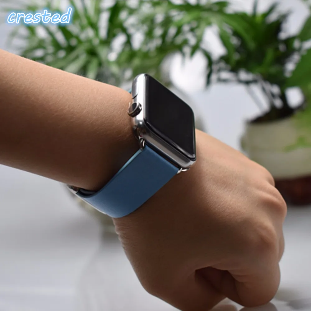 Современный ремешок с пряжкой для Apple Watch band 5 4 3 iwatch band 44 мм/40 мм 42 мм/38 мм correa кожаный браслет часы аксессуары