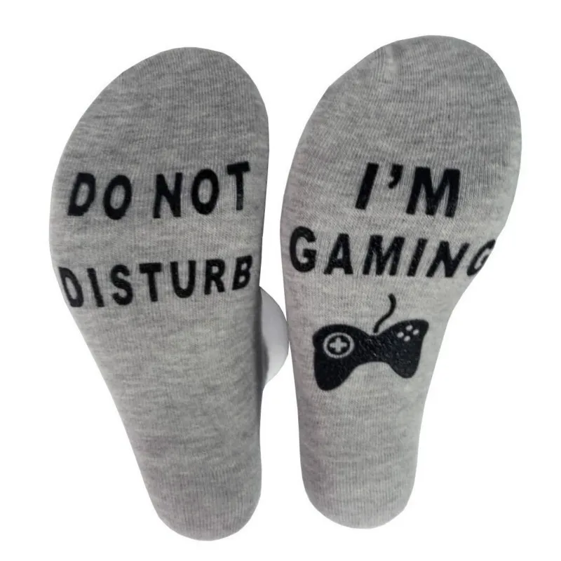 

1pair Trendy Women Men Socks With Letter DO NOT DISTURB I'M GAMING Casual Socks for Women Mens Gift