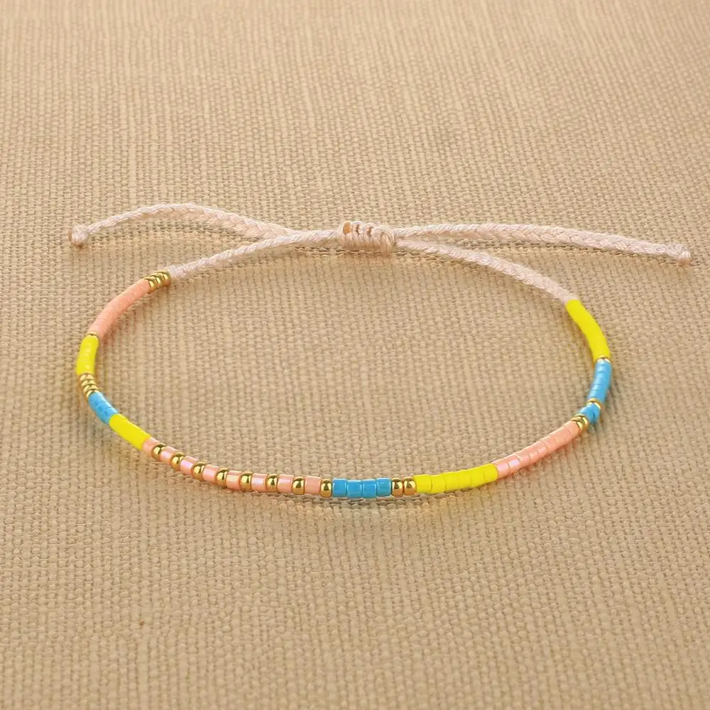 

KELITCH Transparent Crystal Bracelets Beach Sand Strand Friendship Adjustable Styles Jewelry 2020 New