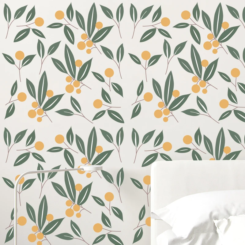 Conisi 32 шт. скандинавские мандарины зеленые листья наклейка на стену фрукты