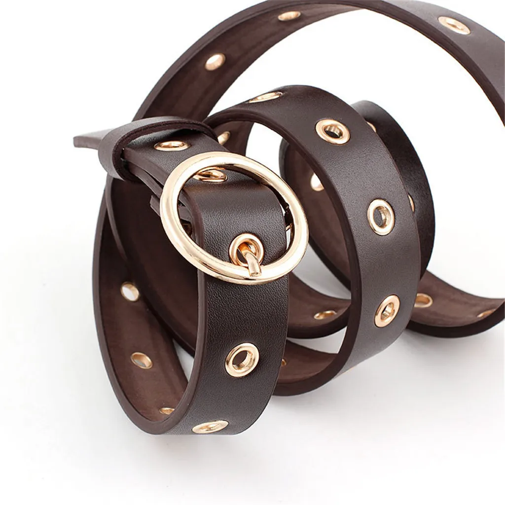 

Women Belt PU Leather Loop Metal Buckle Belt Fashion Soft Waistband Belt For Jeans Dress riem pasek damski ceinture femme #L