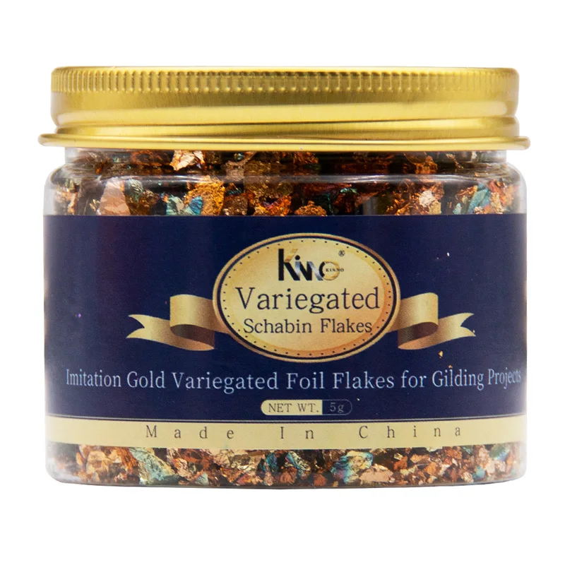 

Imitation Gold Leaf Flakes Variegated Copper Foil Fragments for Nail Decoration Manicure Gilding Art
