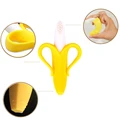 Baby Teether Toys Toddle Safe BPA Free Banana Teething Ring Silicone Chew Dental Care Toothbrush Nursing Beads Gift For Infant